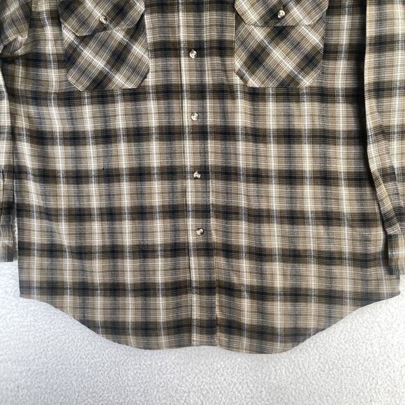 VTG Northwest Territory Flannel Shacket Mens Large Beige Plaid Nylon Lined - Picture 6 of 13